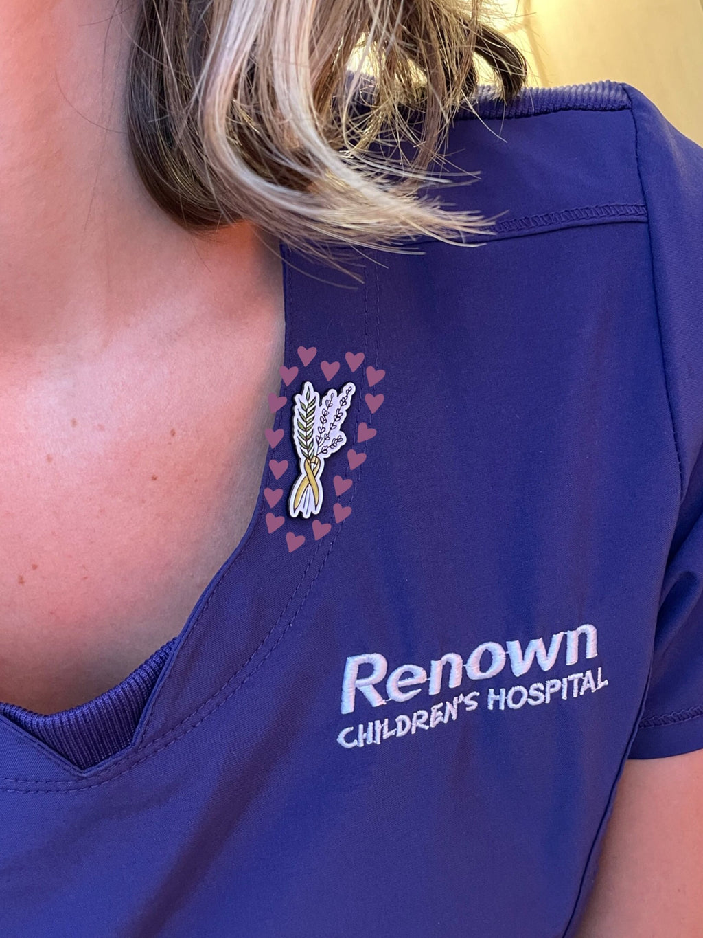 Childhood Cancer/ Sarcoma Floral Ribbon - Enamel Pin