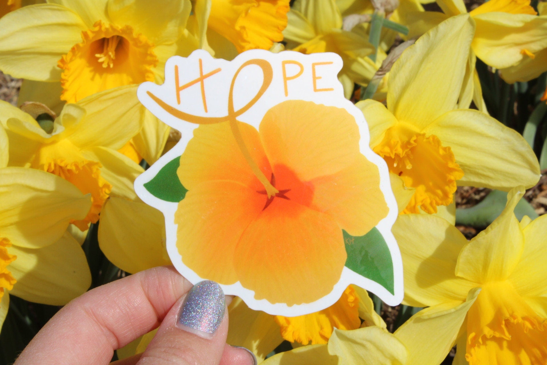 Hibiscus of Hope Sticker
