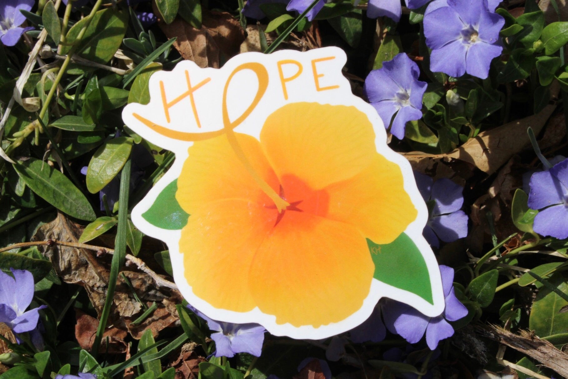 Hibiscus of Hope Sticker