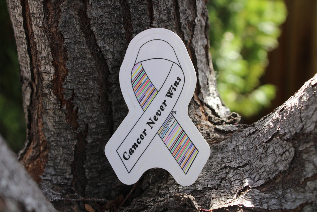 Cancer Never Wins Waterproof Sticker