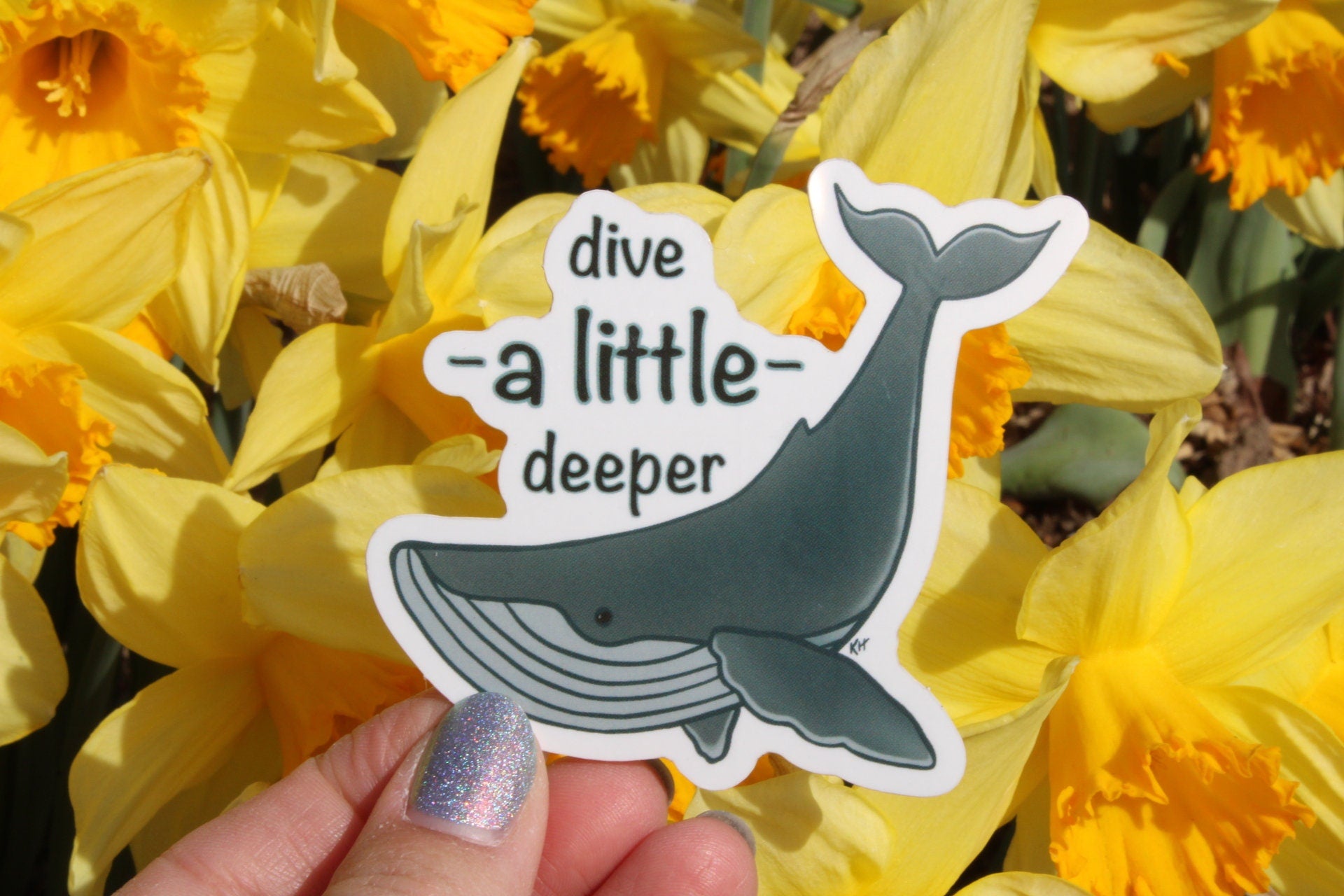 Dive a Little Deeper Waterproof Sticker