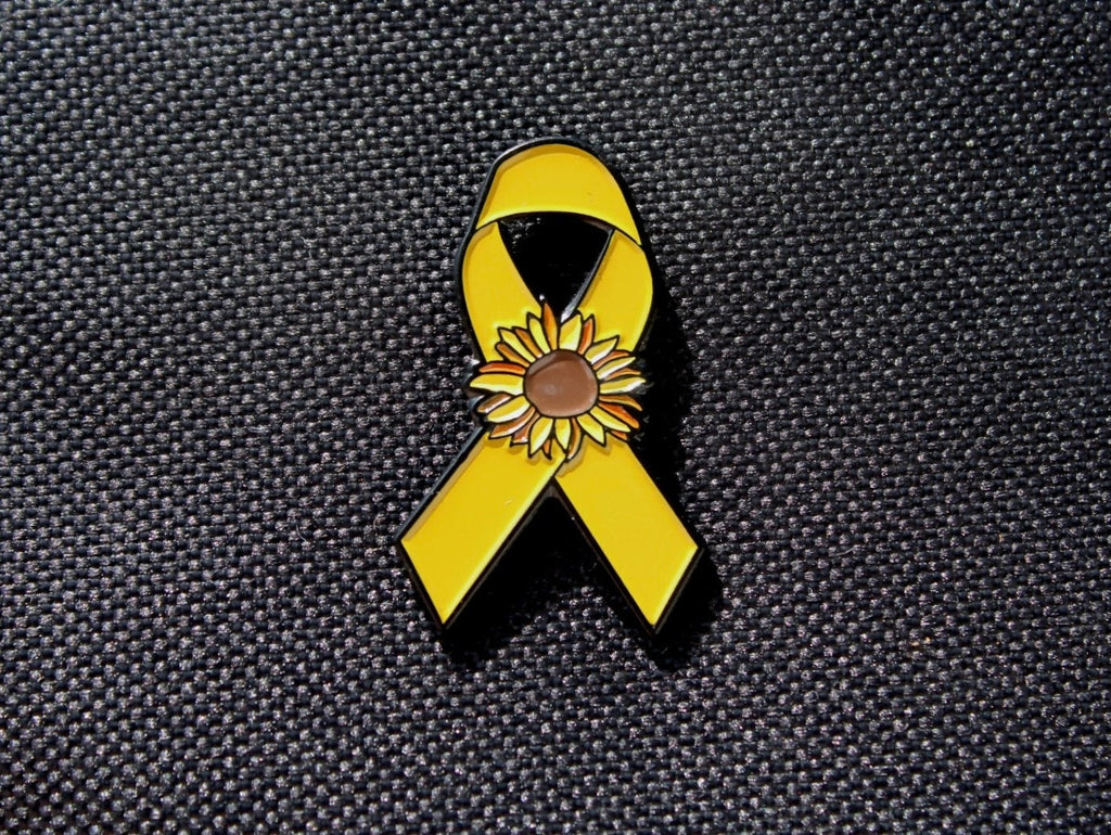 Childhood Cancer/ Sarcoma Sunflower Ribbon - Enamel Pin