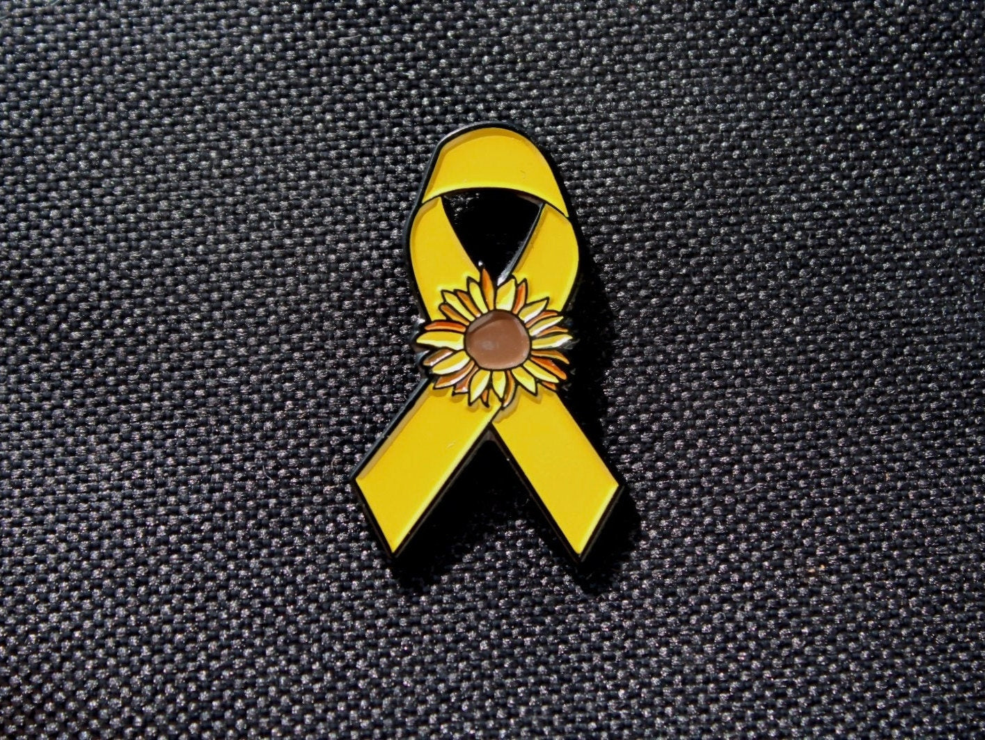 Childhood Cancer/ Sarcoma Sunflower Ribbon - Enamel Pin