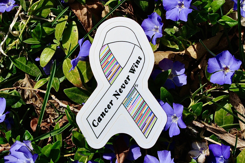 Cancer Never Wins Waterproof Sticker