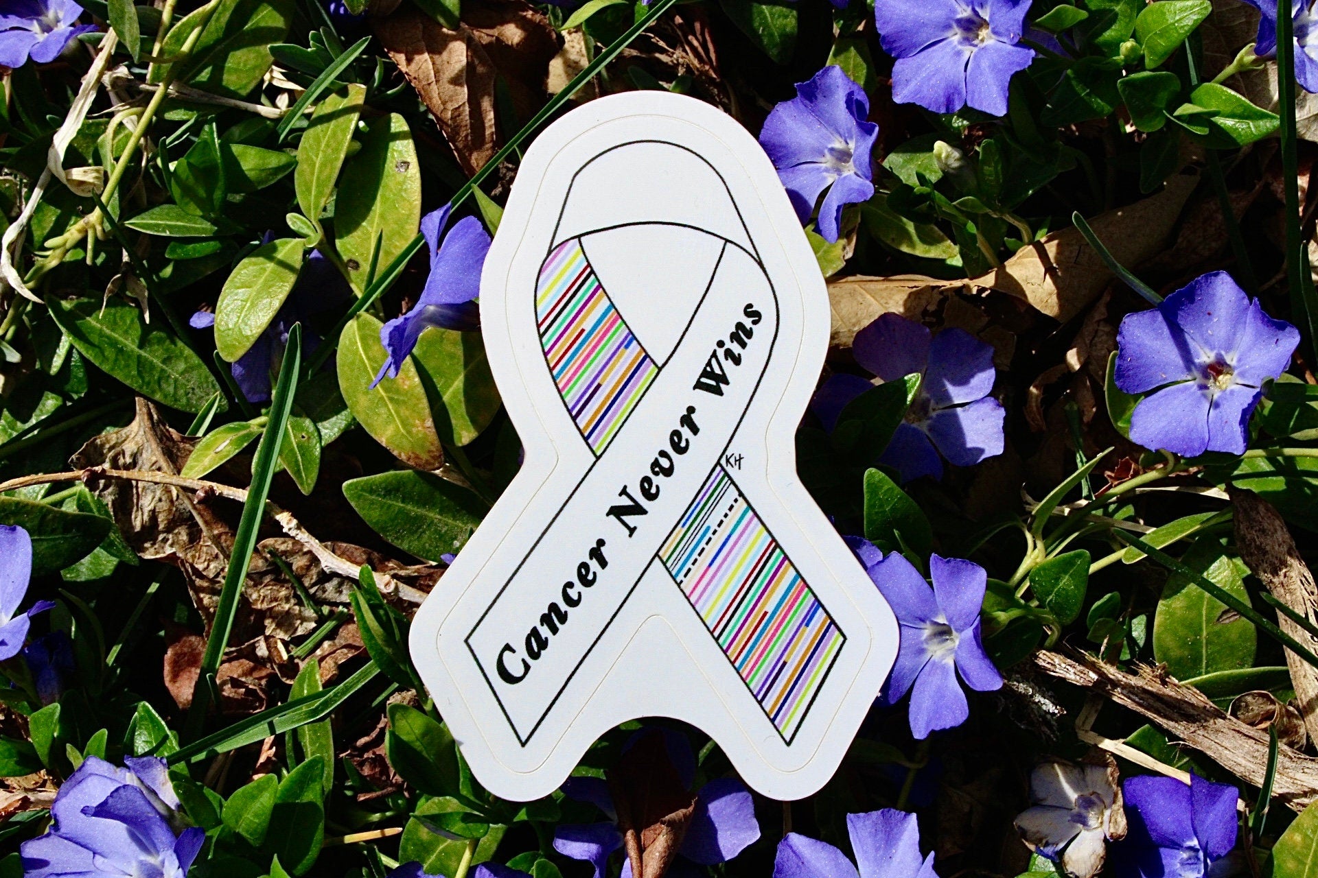 Cancer Never Wins Waterproof Sticker