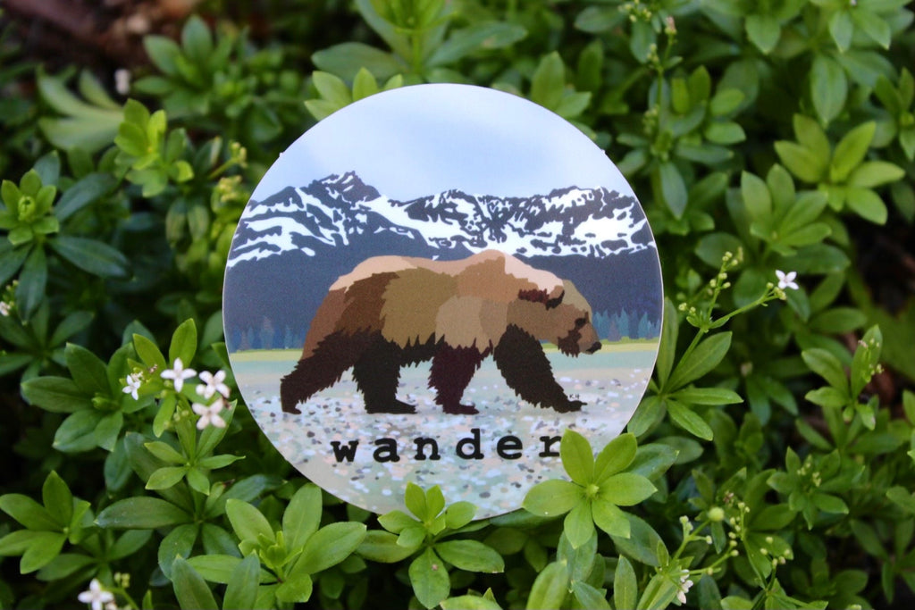 Wander Bear Waterproof Sticker
