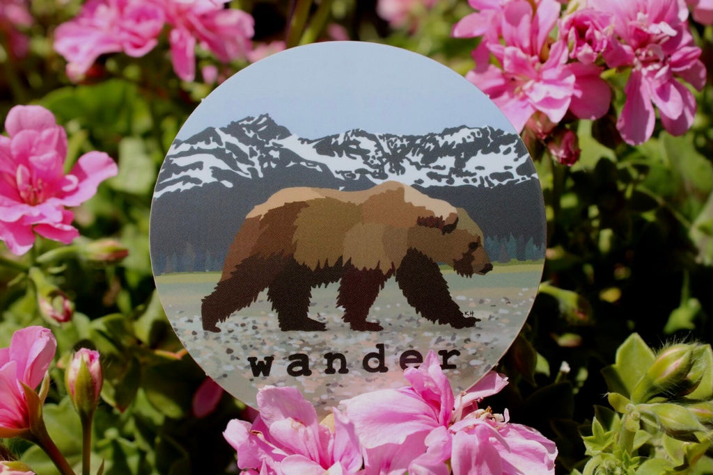 Wander Bear Waterproof Sticker