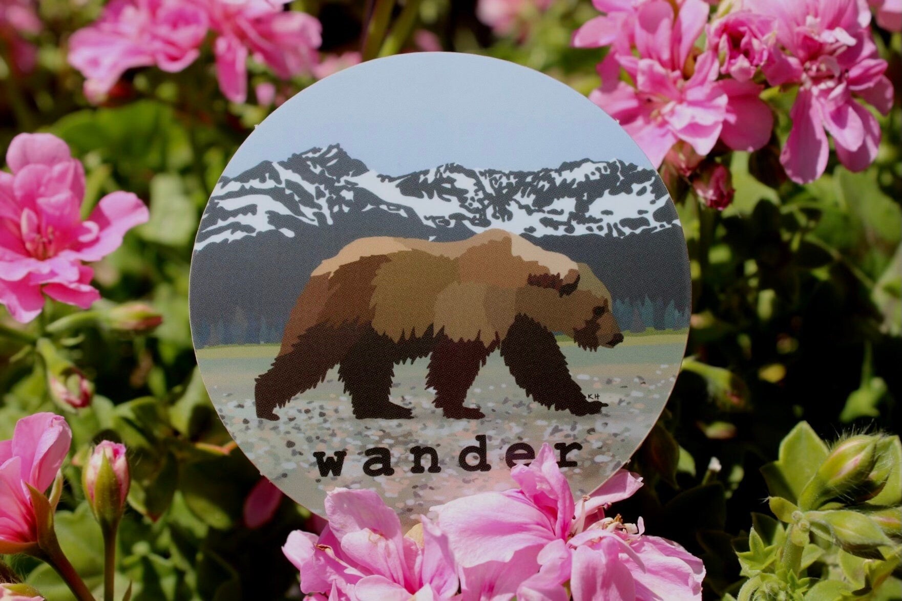 Wander Bear Waterproof Sticker