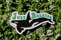 Just Breathe Orca Sticker
