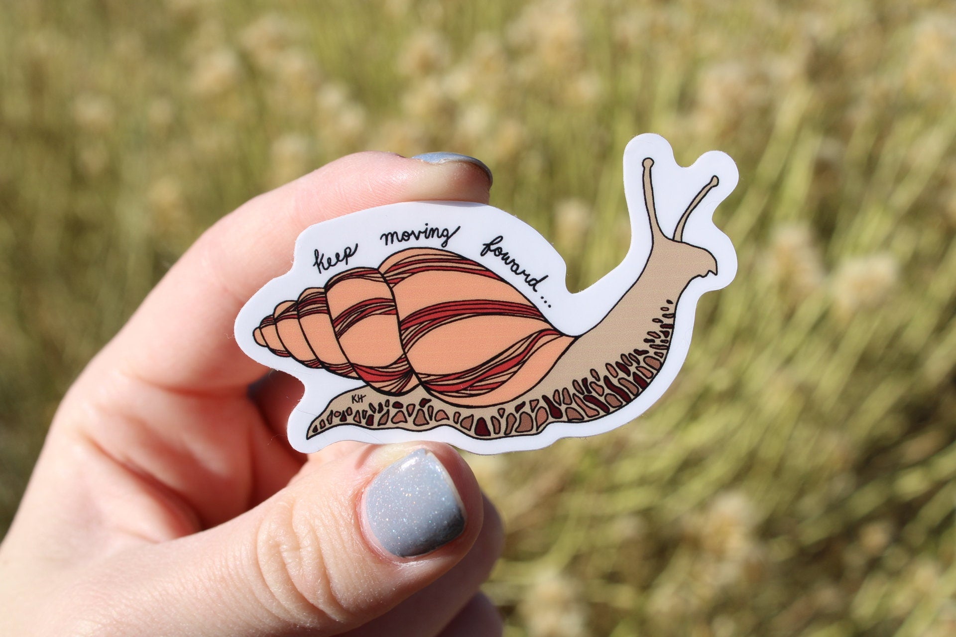 Keep Moving Forward Snail Sticker