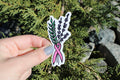 Breast Cancer Floral Ribbon Waterproof Sticker
