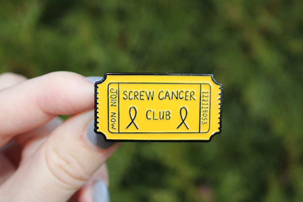 Screw Cancer Club Yellow - Enamel Pin