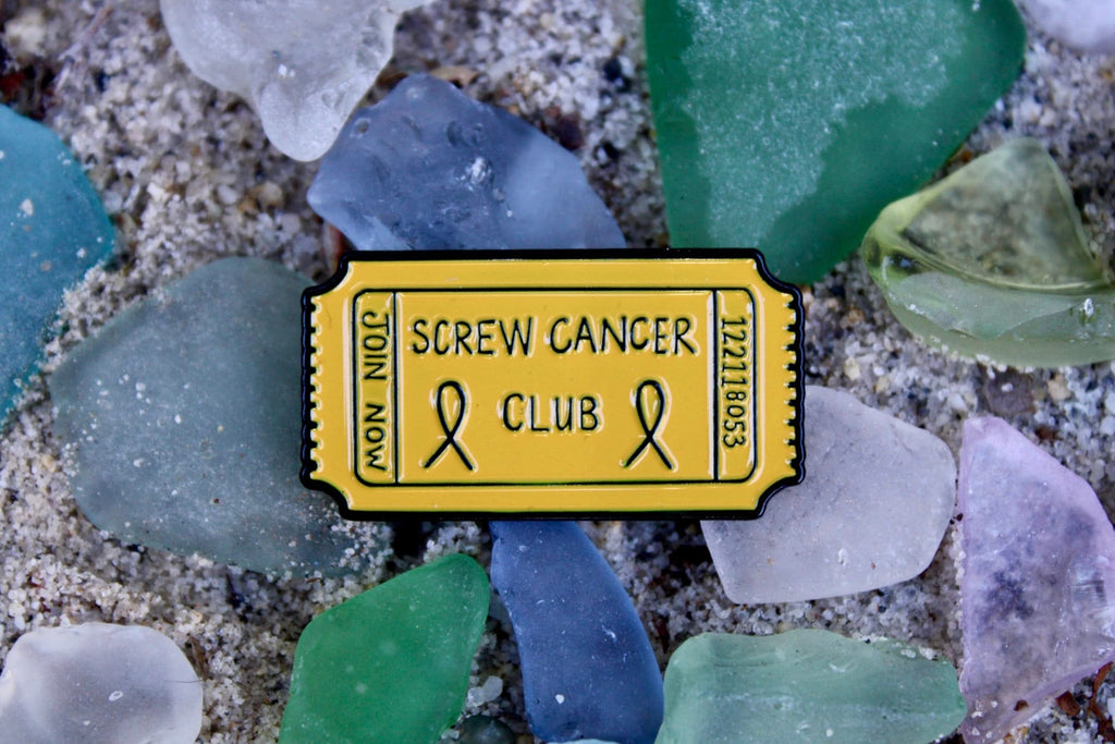 Screw Cancer Club Yellow - Enamel Pin