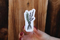 Brain Cancer Floral Ribbon - Waterproof Sticker
