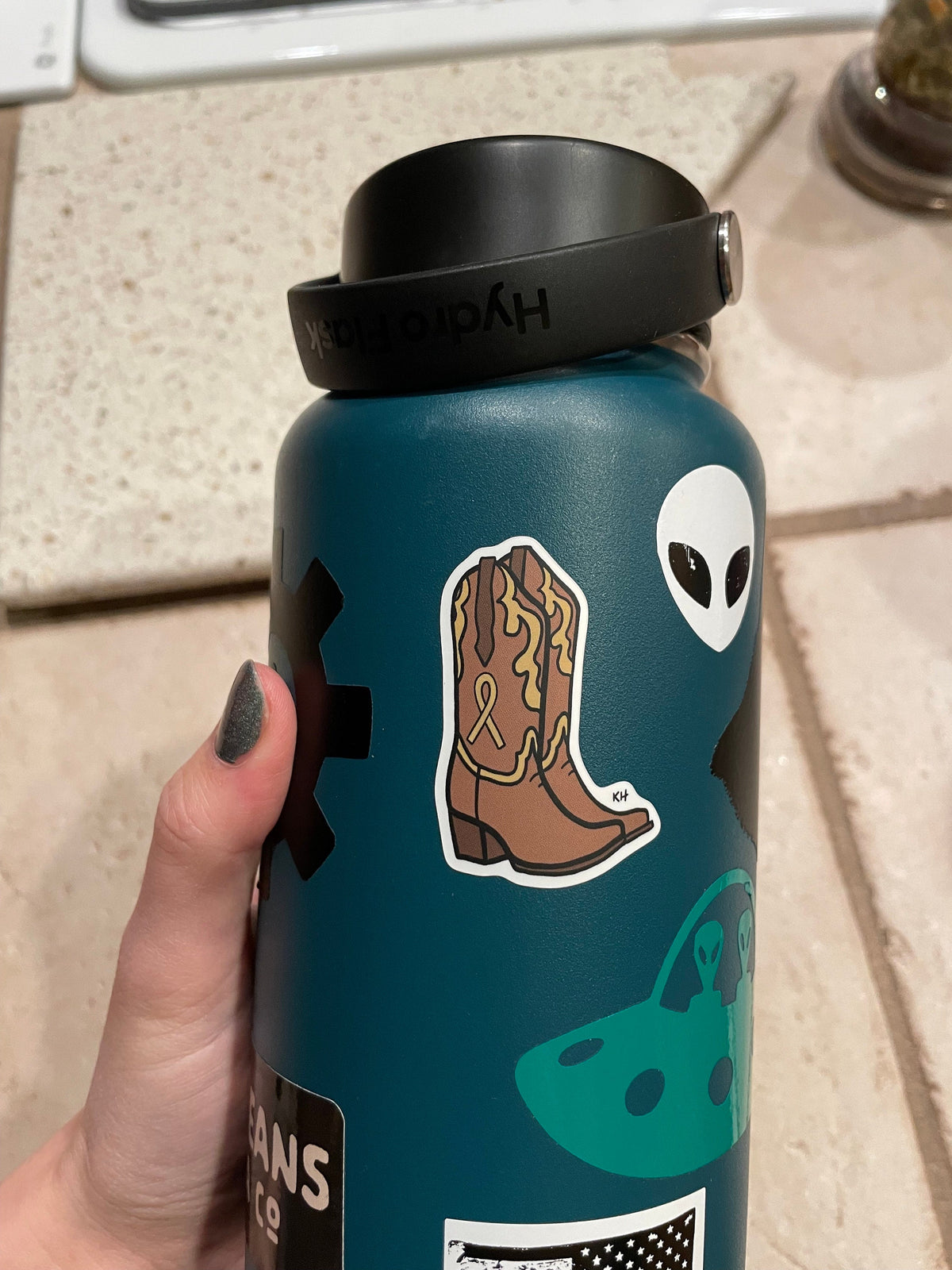 Booting Out Cancer - Sticker