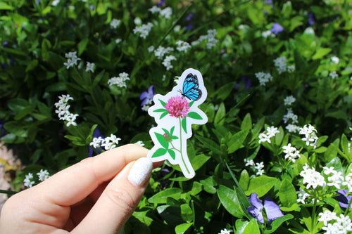 Blue Butterfly Sticker
