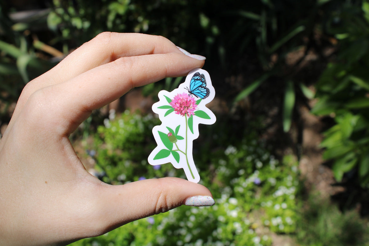 Blue Butterfly Sticker