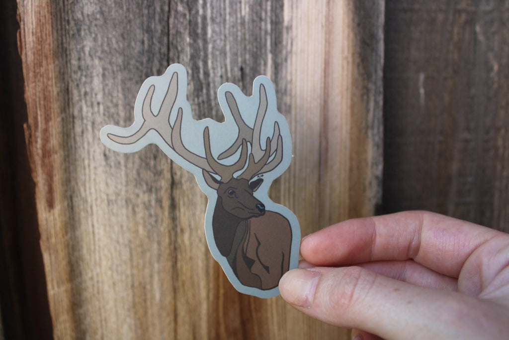 Bull Elk Sticker