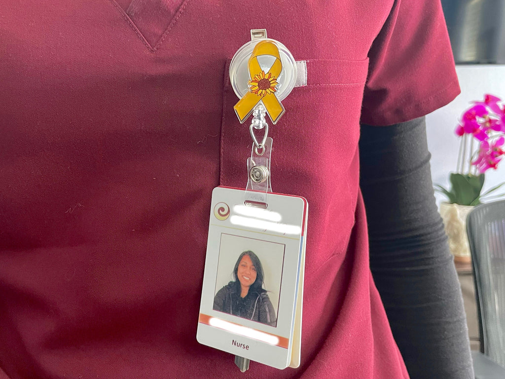 Childhood Cancer/ Sarcoma Sunflower Ribbon - Badge Reel