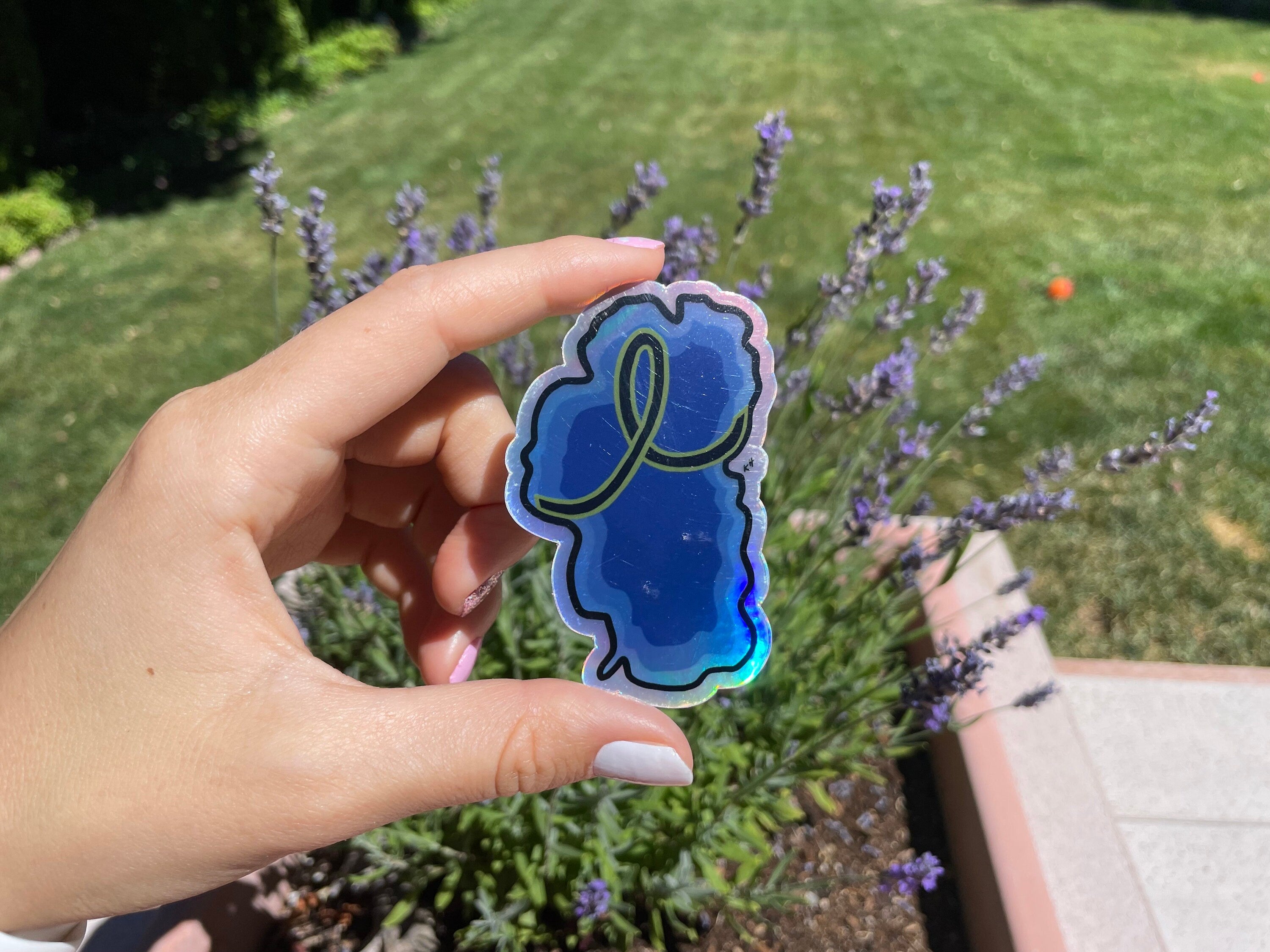 Holographic Tahoe Ribbon Sticker