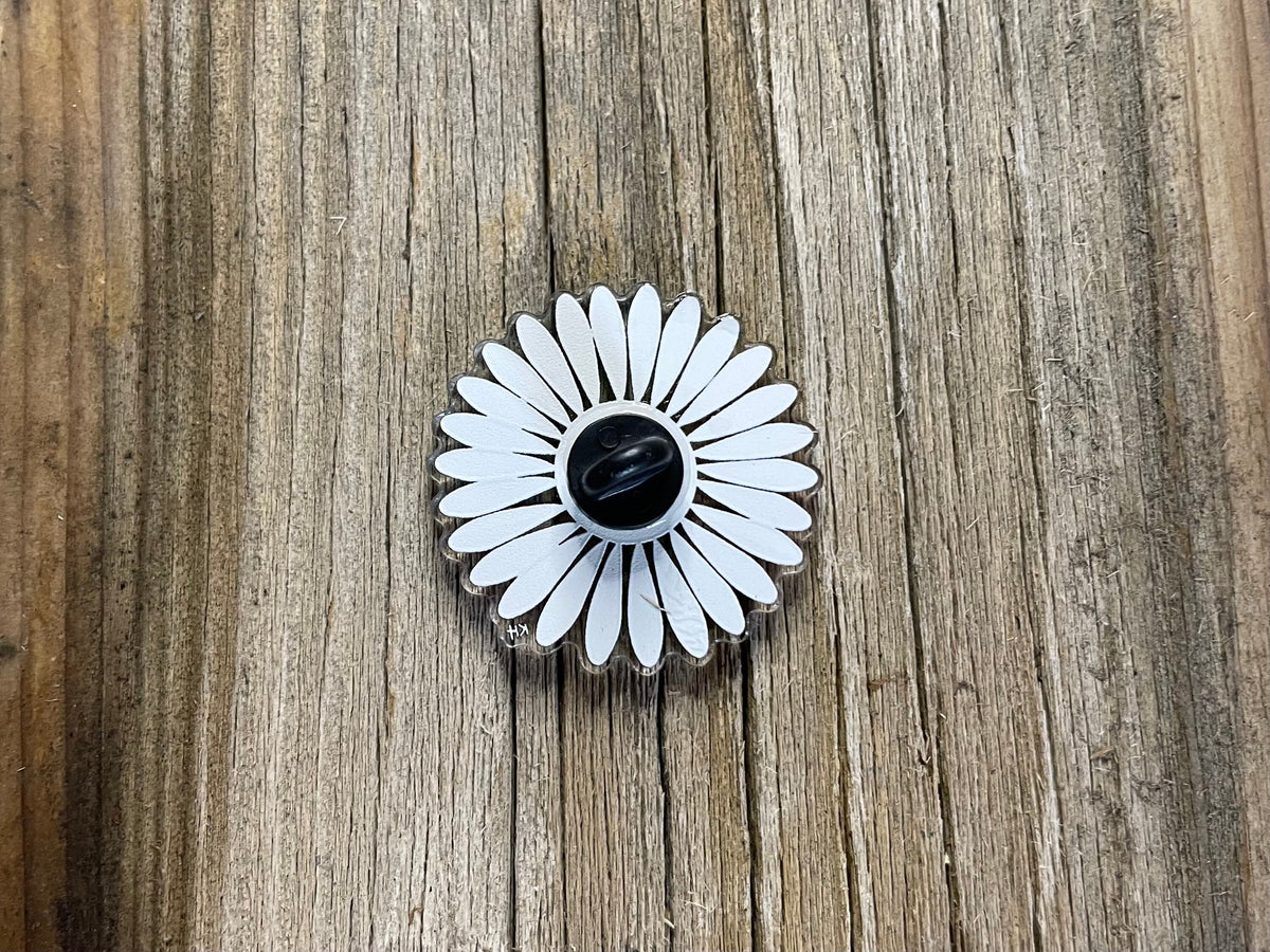 Multi-Color Cancer Sucks Daisy - ENAMEL Pin