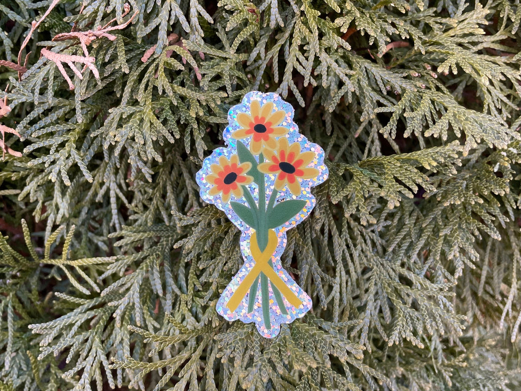 Shimmering Sunflowers Sticker
