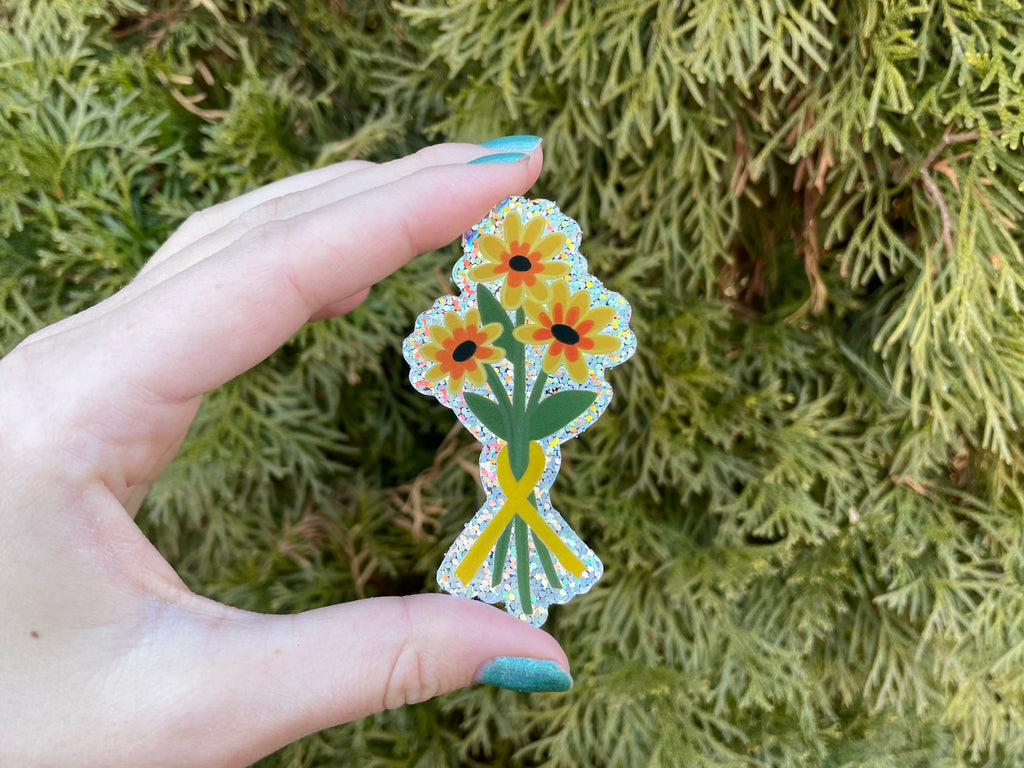 Shimmering Sunflowers Sticker