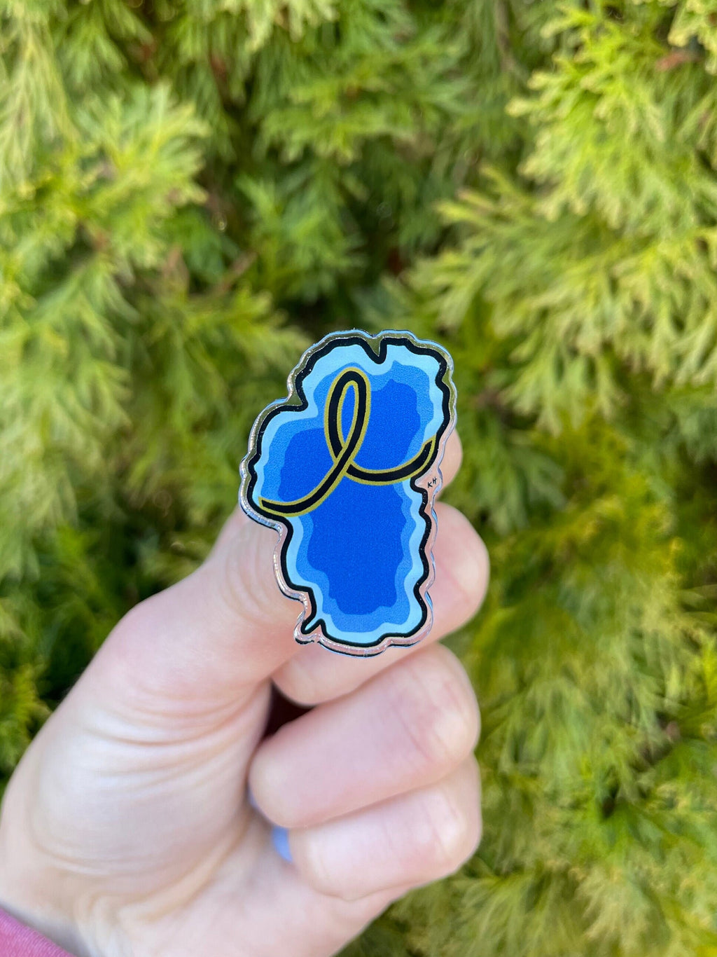 Lake Tahoe + Childhood Cancer - ENAMEL Pin