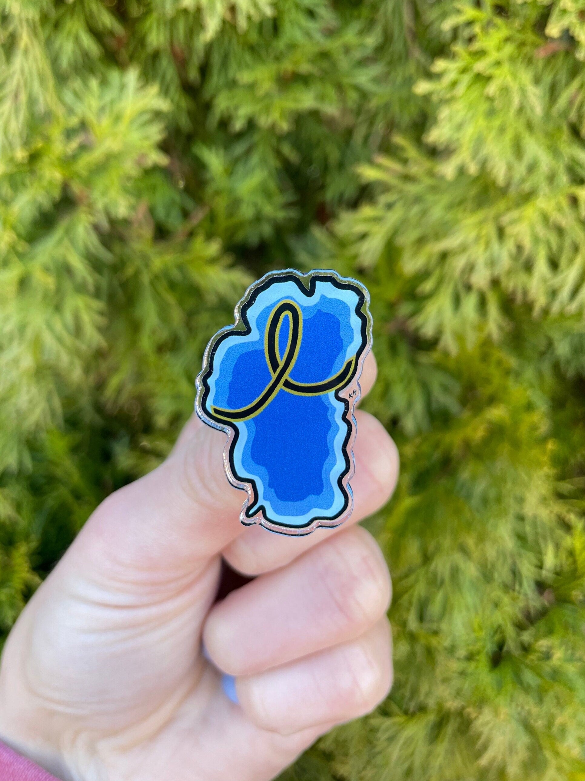 Lake Tahoe + Childhood Cancer - ENAMEL Pin
