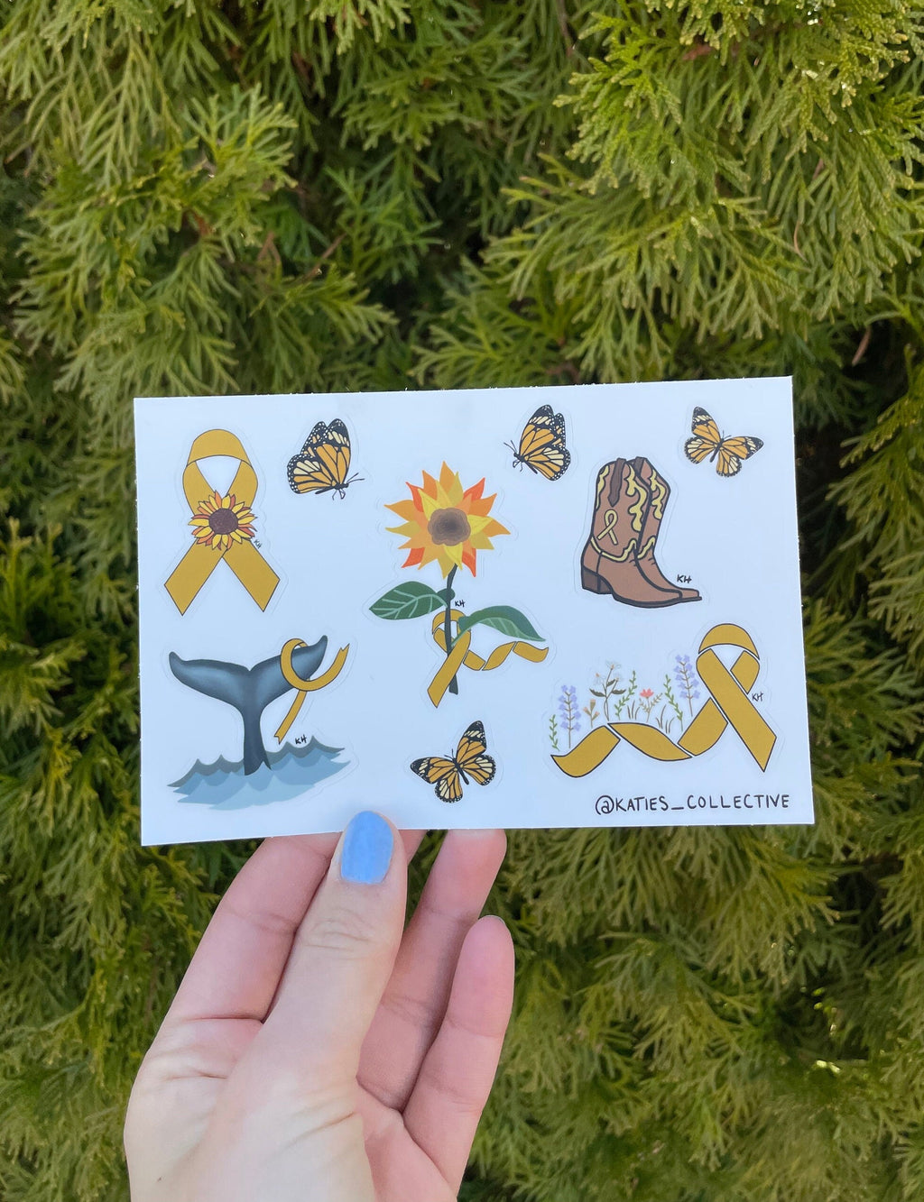 Childhood Cancer Awareness - Waterproof Sticker Sheet