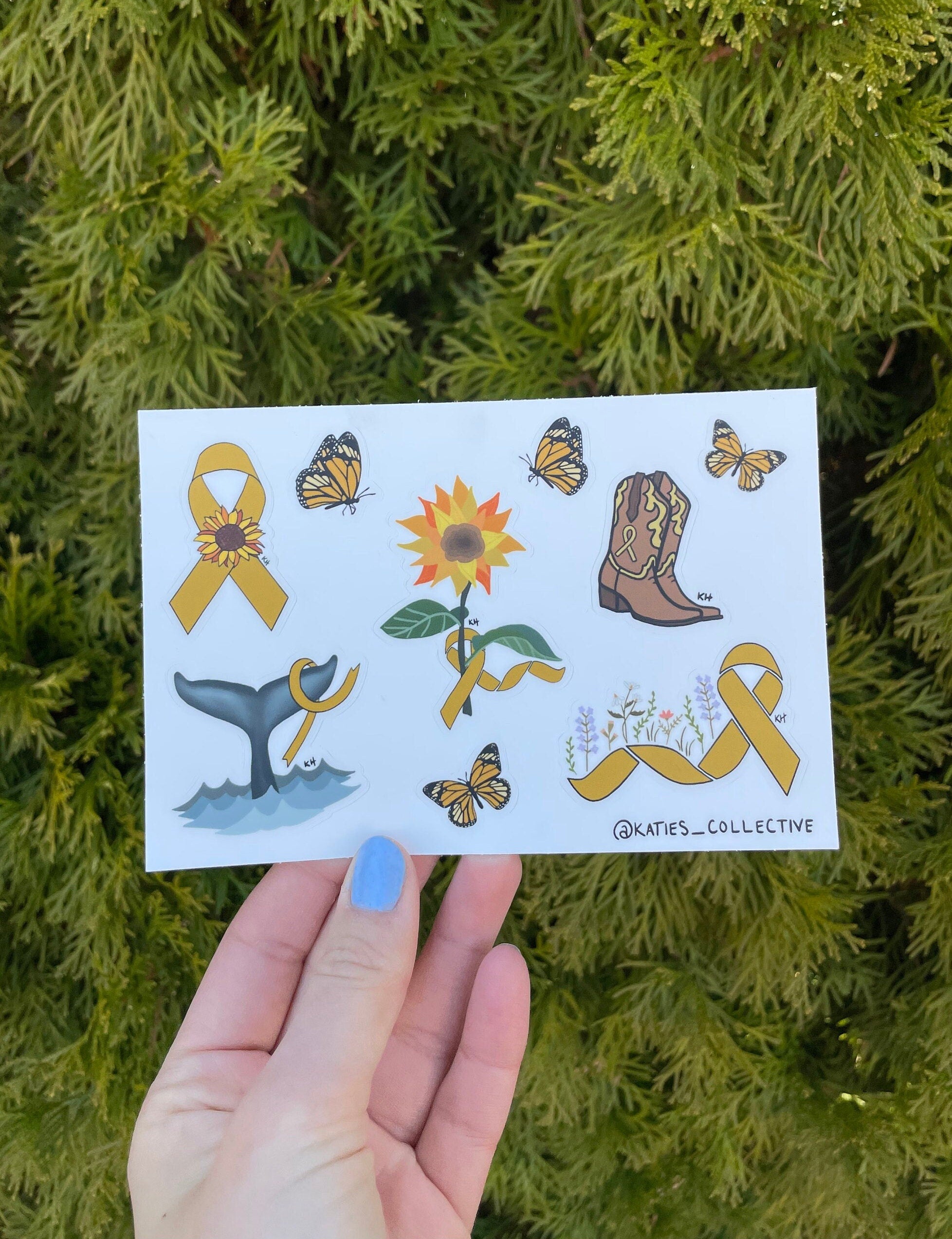 Childhood Cancer Awareness - Waterproof Sticker Sheet