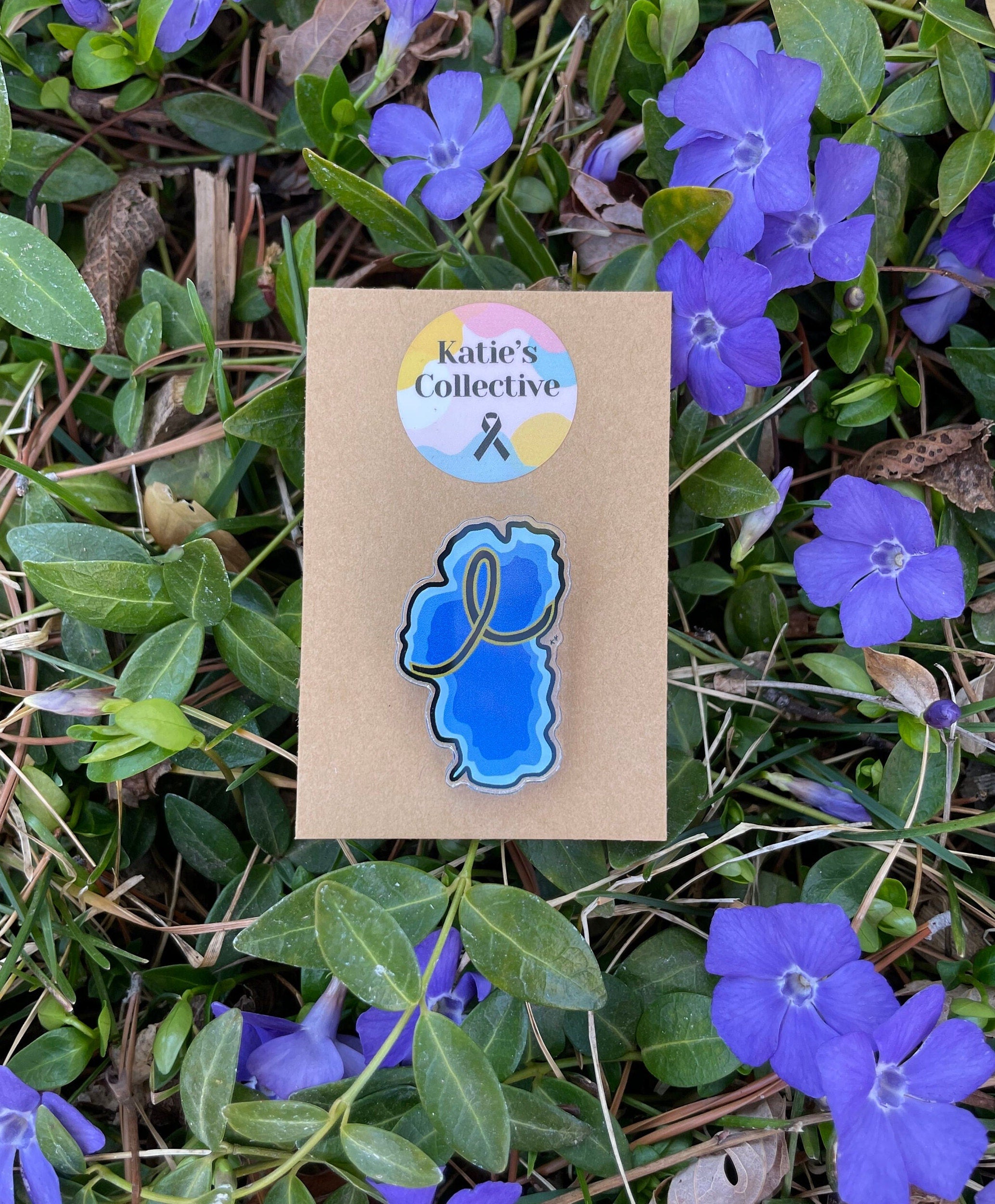 Lake Tahoe + Childhood Cancer - ENAMEL Pin
