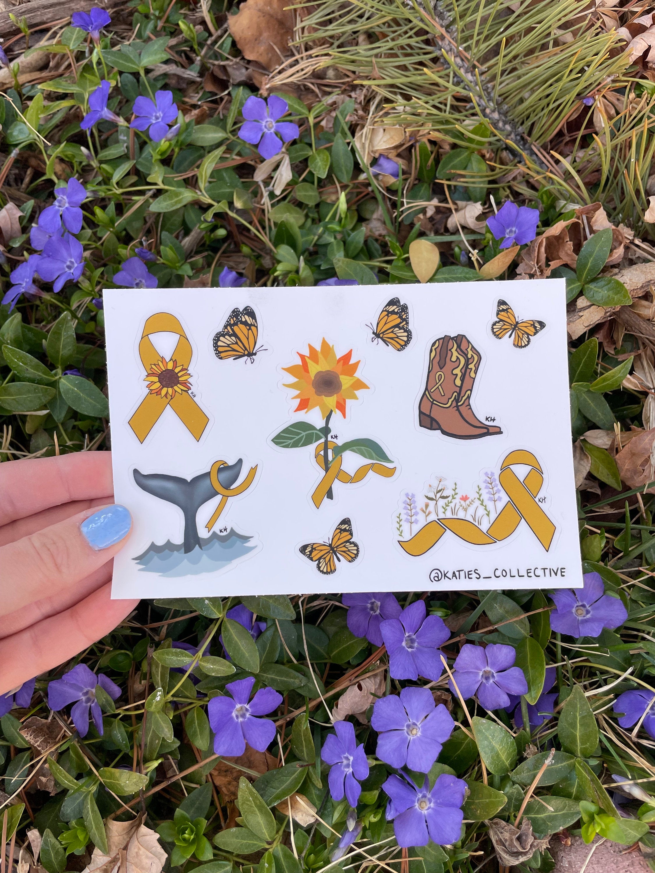 Childhood Cancer Awareness - Waterproof Sticker Sheet