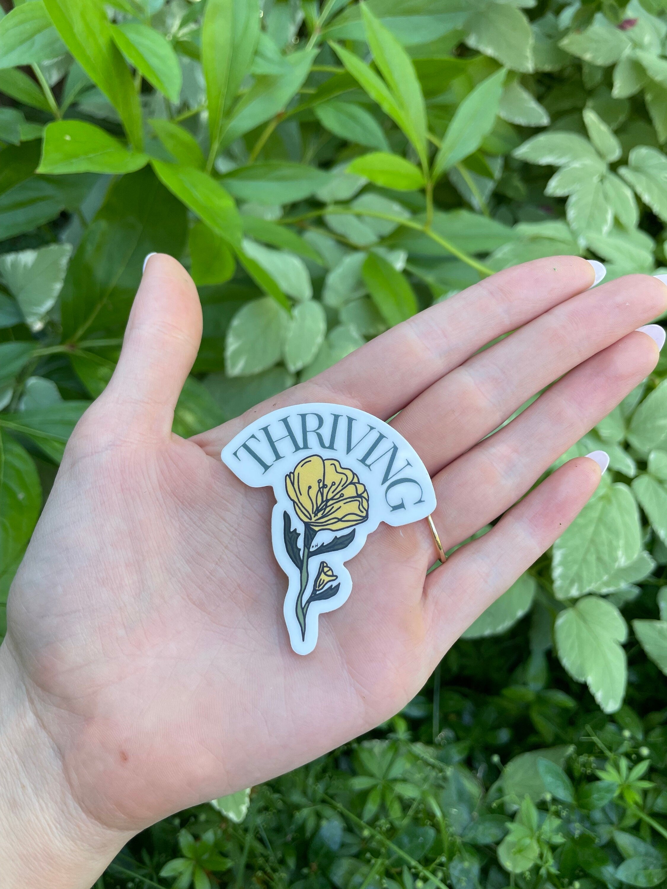 Thriving Poppy Floral- Sticker