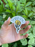 Thriving Poppy Floral- Sticker