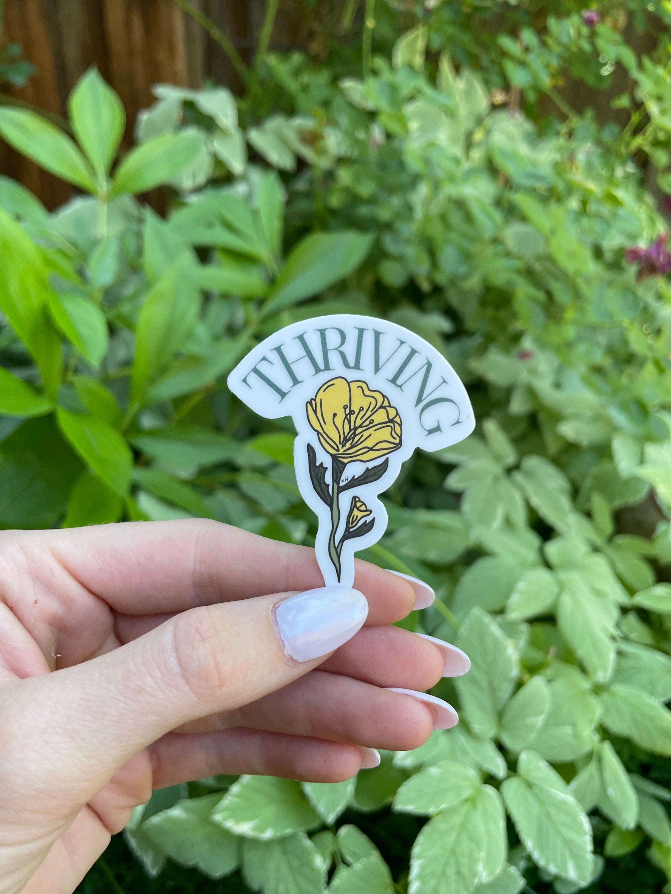 Thriving Poppy Floral- Sticker