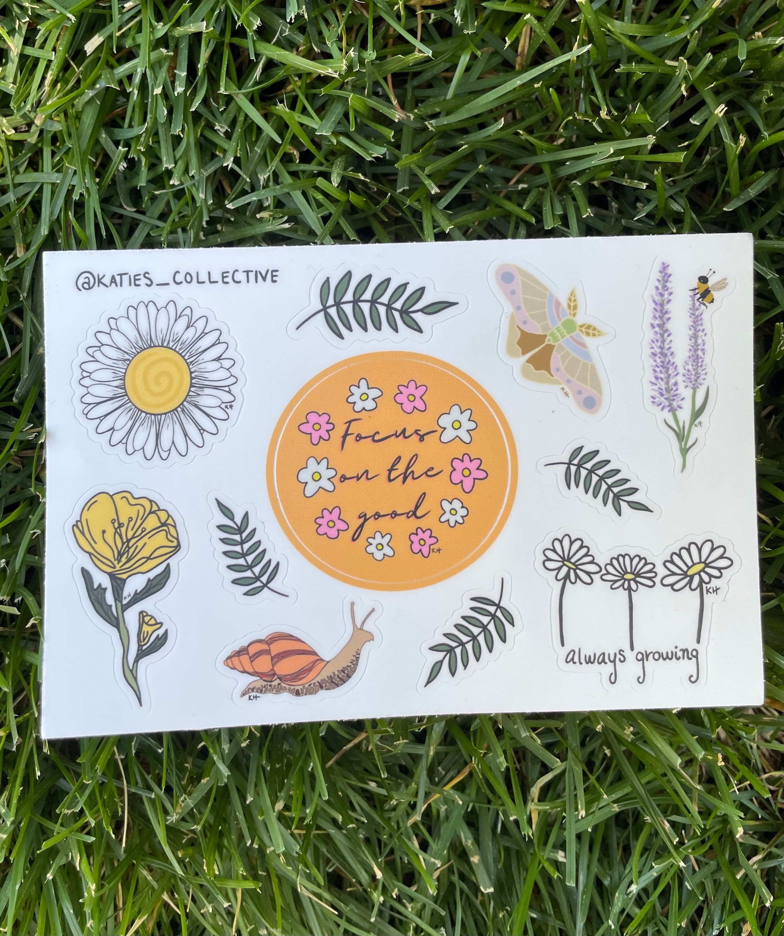 Inspirational Florals - Waterproof Sticker Sheet