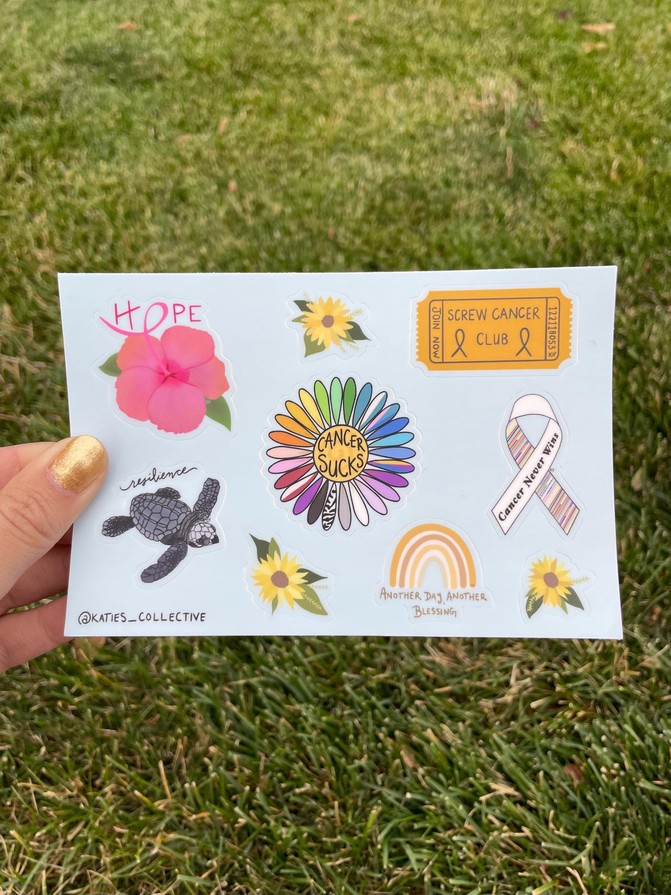 Cancer Sucks - Waterproof Sticker Sheet