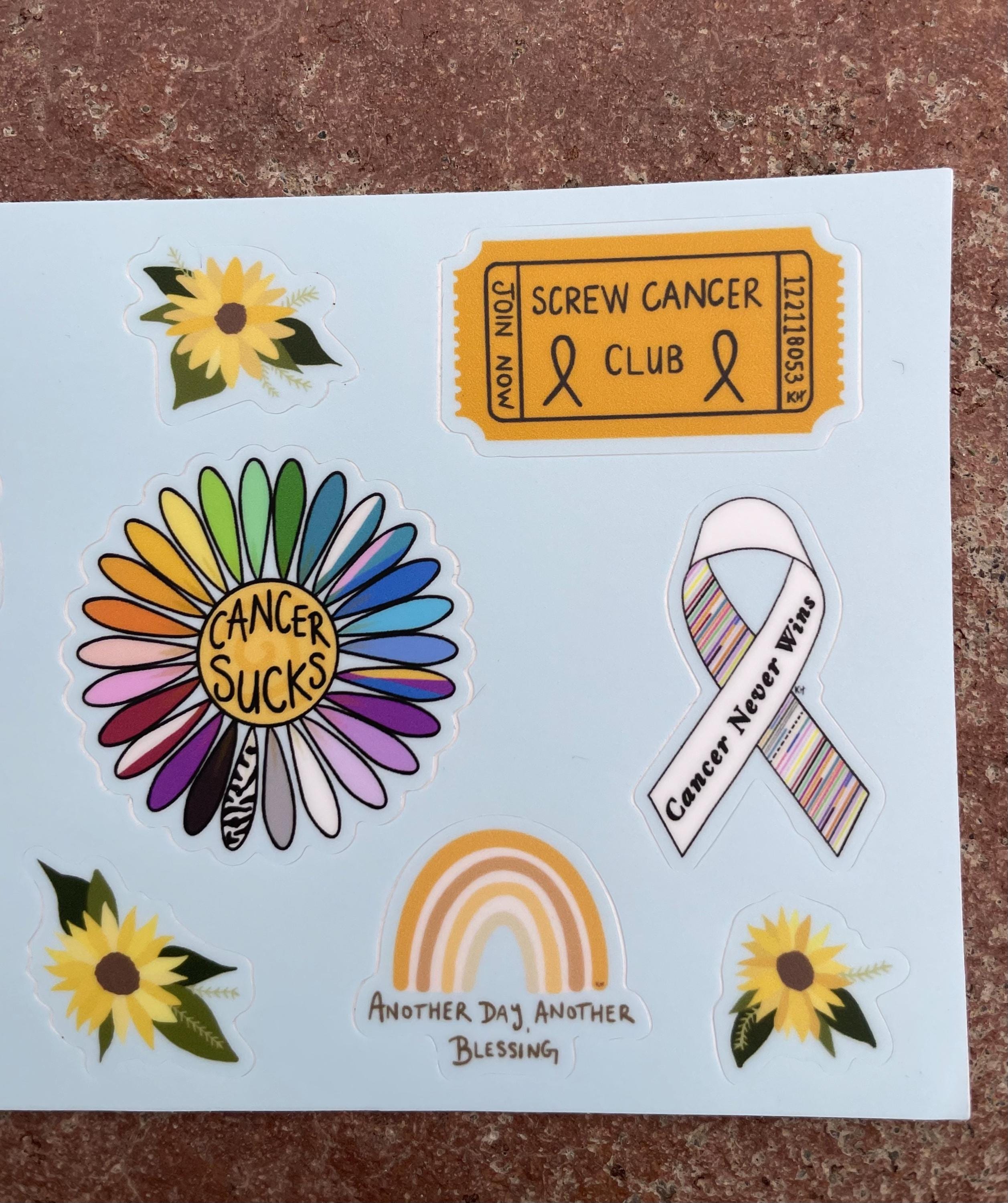 Cancer Sucks - Waterproof Sticker Sheet