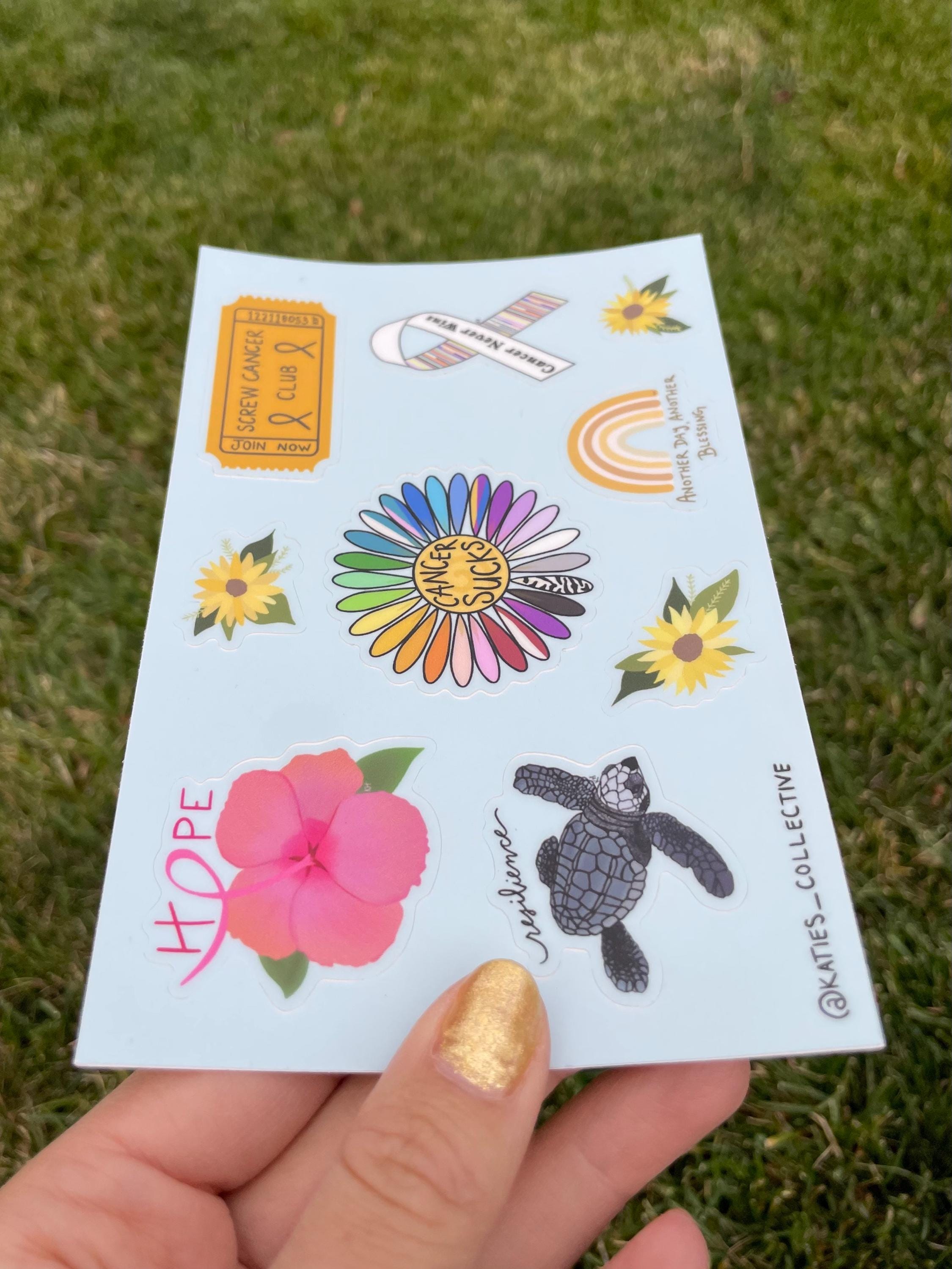 Cancer Sucks - Waterproof Sticker Sheet