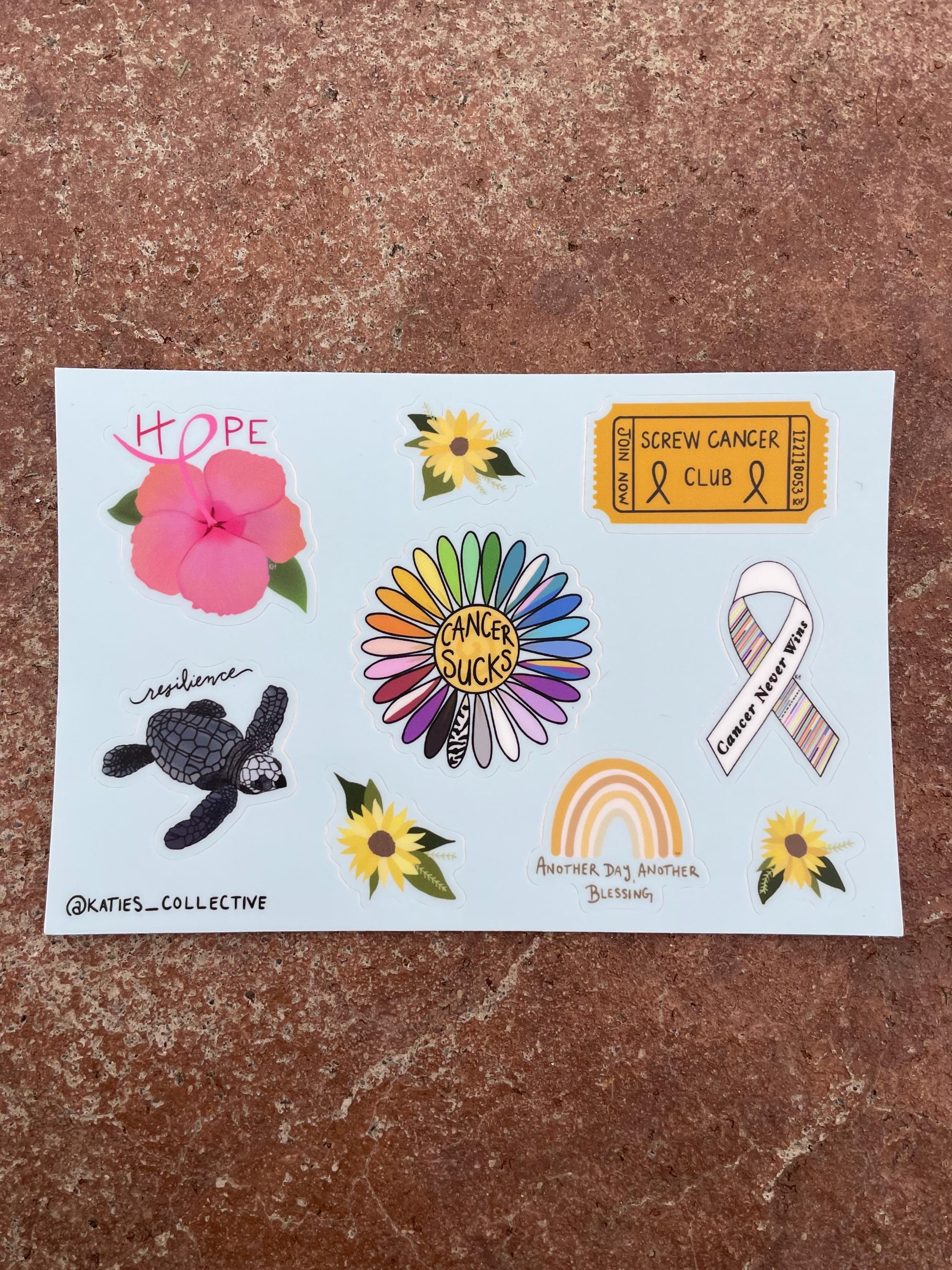 Cancer Sucks - Waterproof Sticker Sheet