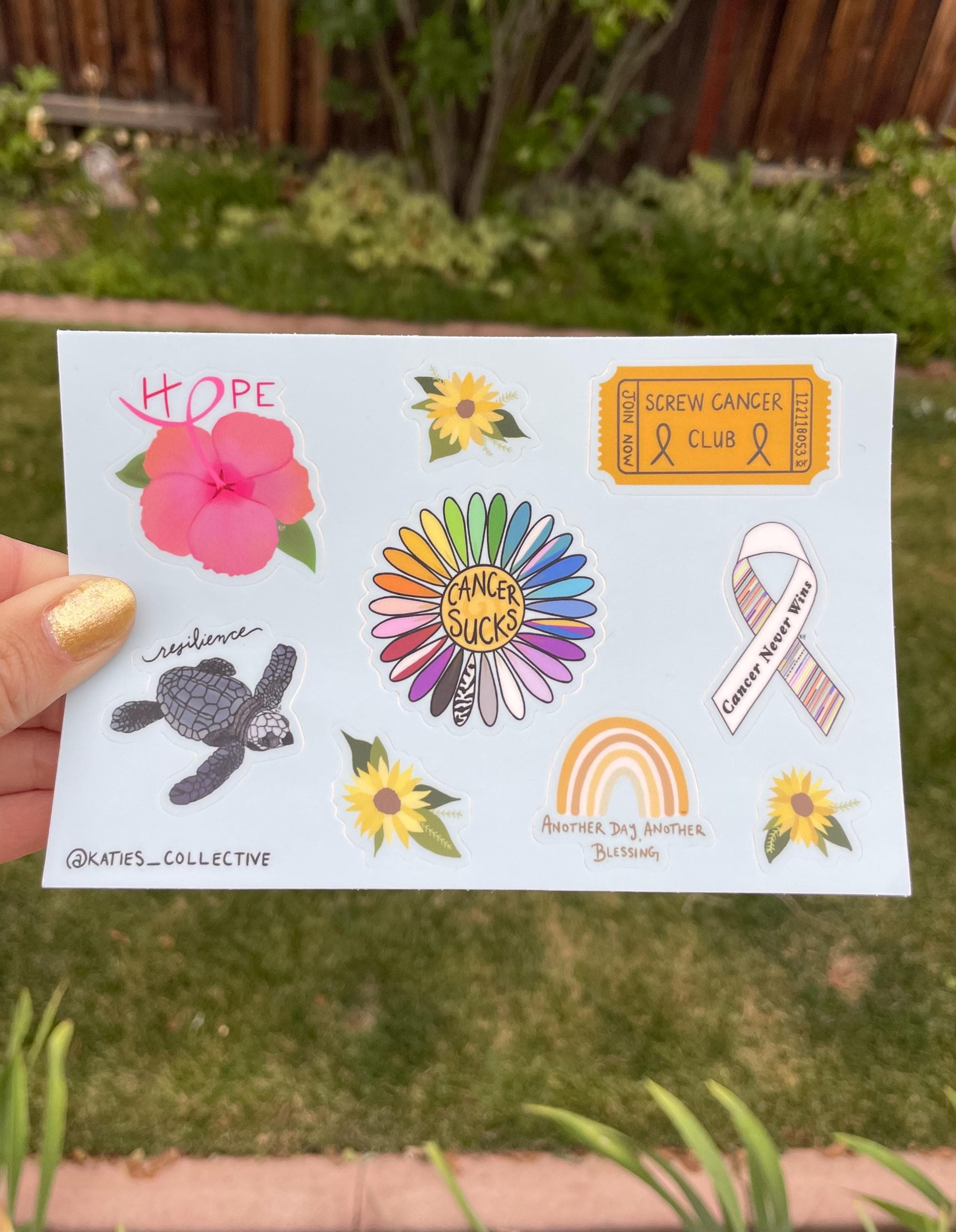 Cancer Sucks - Waterproof Sticker Sheet