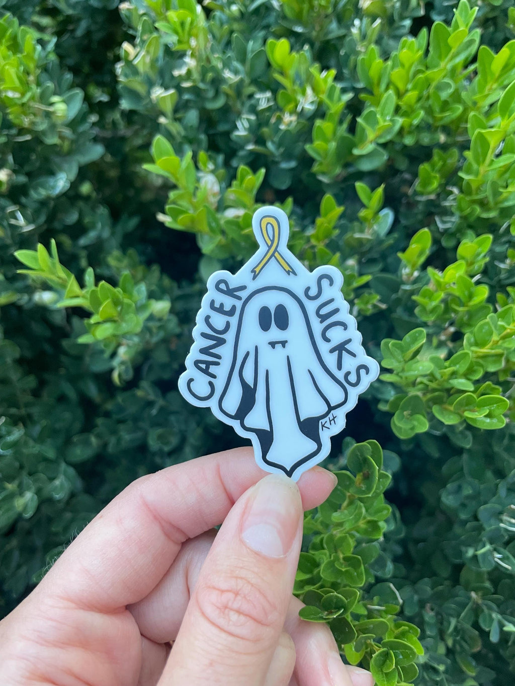 Spooky Cancer Sucks - Waterproof Sticker
