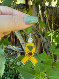 Childhood Cancer/ Sarcoma Sunflower Ribbon - Large Key Chain