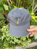 Childhood Cancer/ Sarcoma Floral Ribbon - Grey Hat