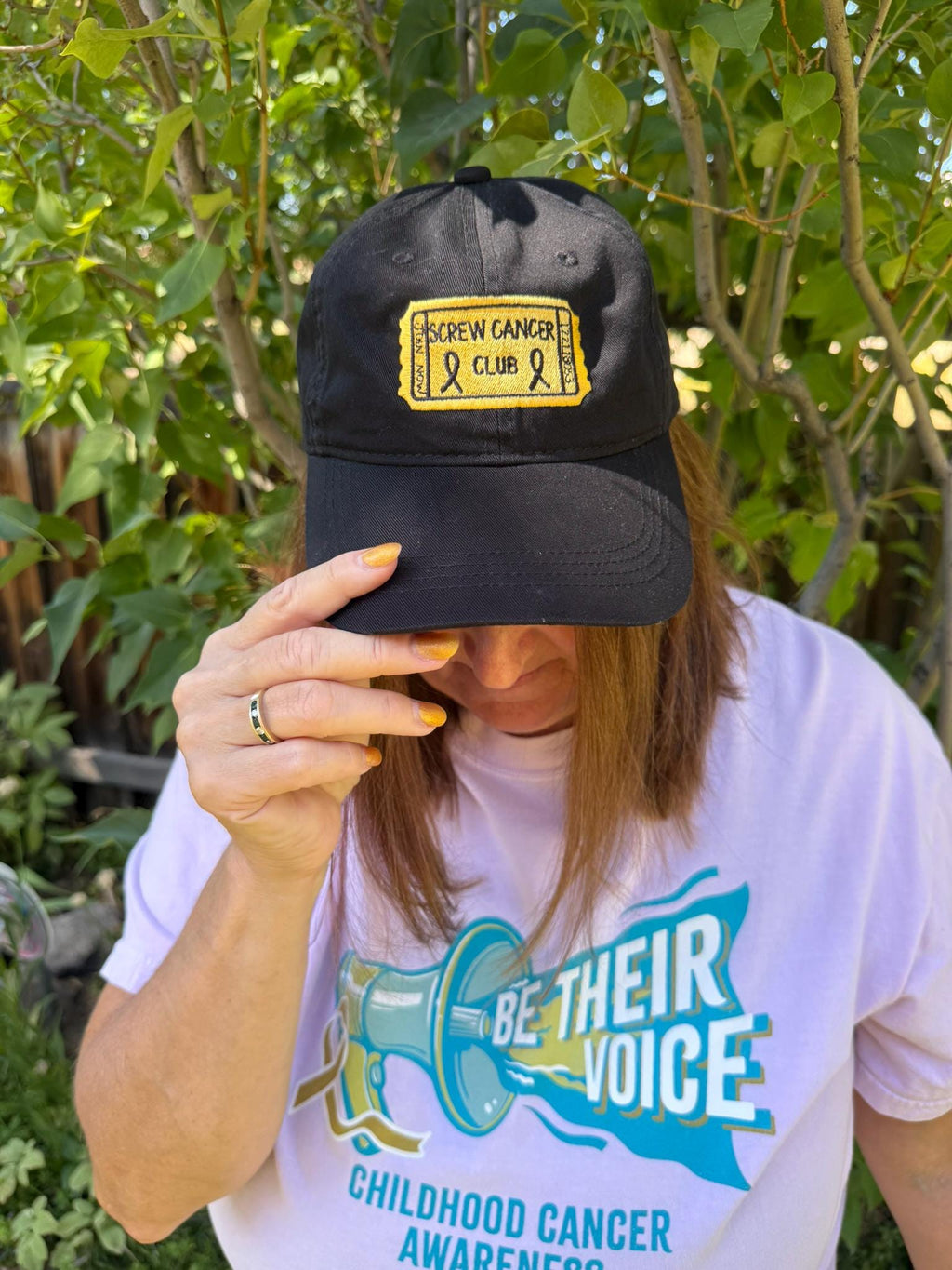 Screw cancer club ticket- HAT- BLACK