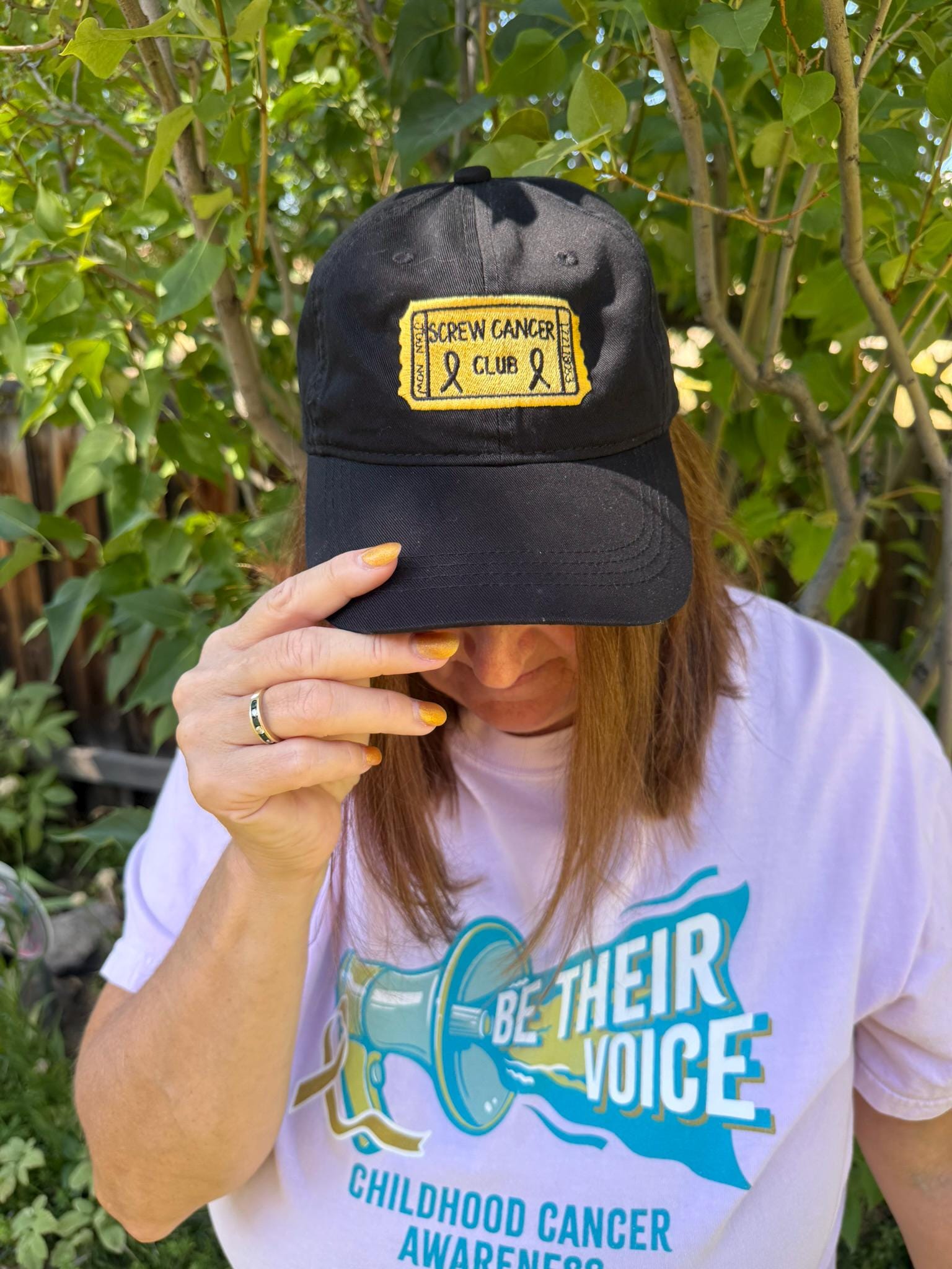 Screw cancer club ticket- HAT- BLACK