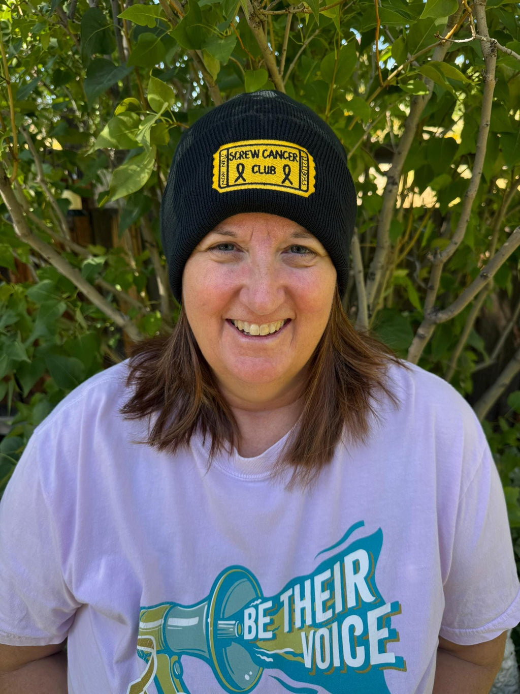 SCREW CANCER club ticket- Beanie- BLACK