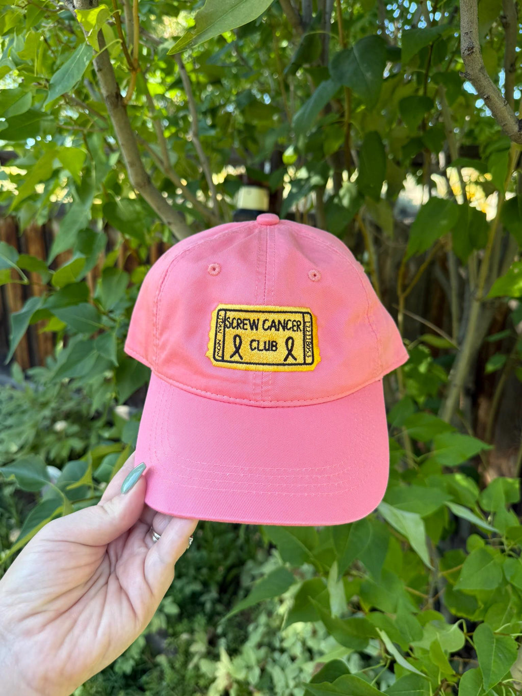 Screw cancer club ticket- HAT-PINK