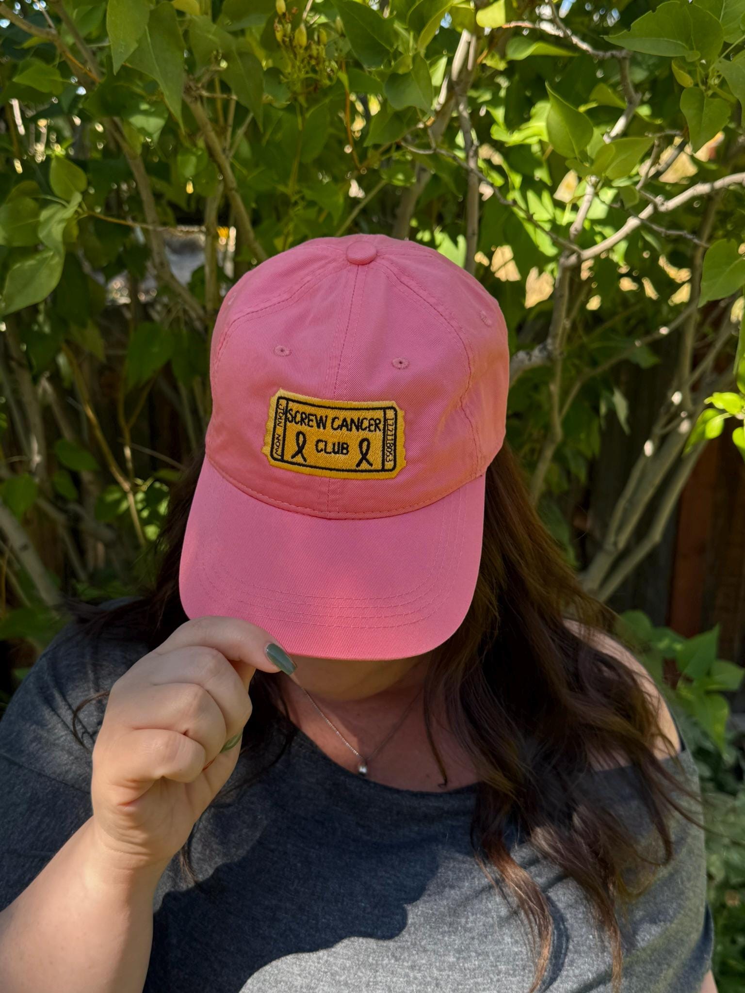 Screw cancer club ticket- HAT-PINK
